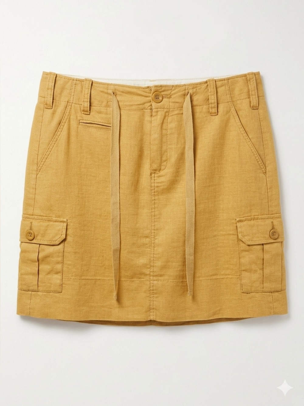 Anthropology Paper boy Casual Mustard Cargo Skirt 100% cotton - Picture 1 of 8